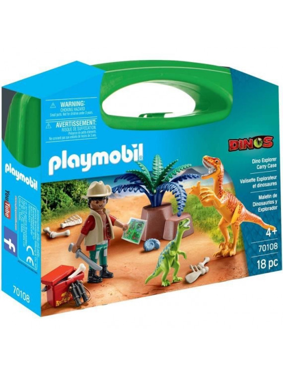 PLAYMOBIL 70108 DINOS VALISETTE EXPLORATEUR ET DINOSAURE