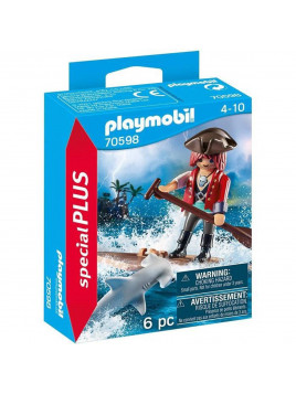 Playmobil 70598 Pirate avec radeau et requin...