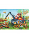 Puzzle Ravensburger Tractopelle et Tracteur Forestier 2x24 pièces 07802