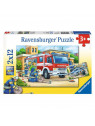 Puzzle Ravensburger pompiers héros du quotidien  2x24 pièces 07814