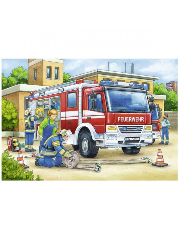 Puzzle Ravensburger pompiers héros du quotidien  2x24 pièces 07814