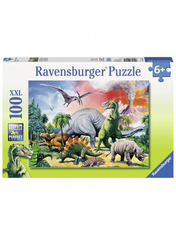 RAVENSBURGER PUZZLE AU MILIEU DES DINOSAURES 100 PIECES XXL 10957