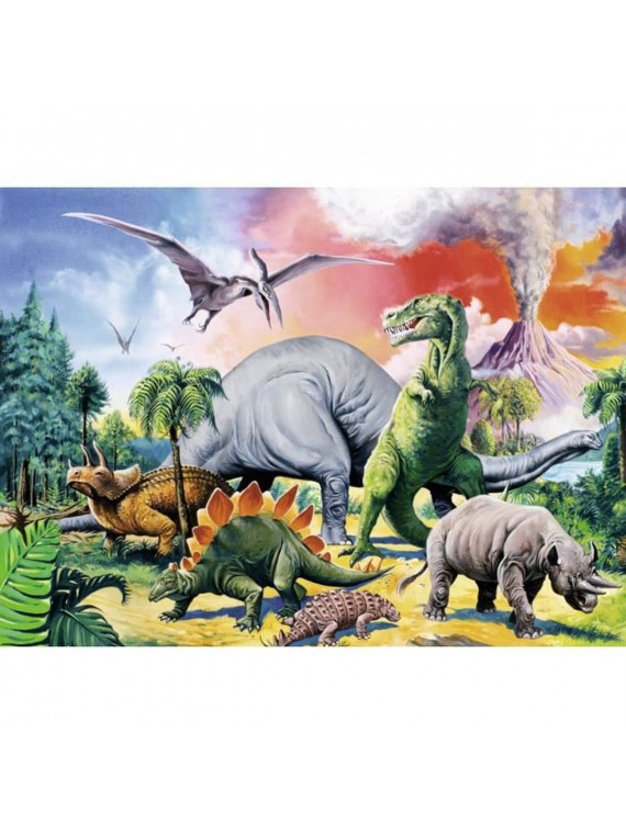 RAVENSBURGER PUZZLE AU MILIEU DES DINOSAURES 100 PIECES XXL 10957