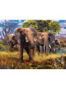 RAVENSBURGER PUZZLE TROUPEAU D'ELEPHANTS  500 PIECES 15040