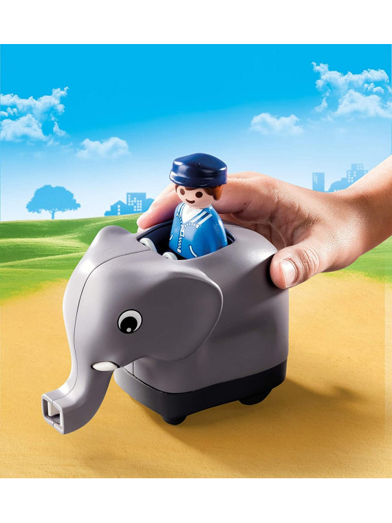 PLAYMOBIL 1.2.3 70405 TRAIN DES ANIMAUX