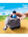 PLAYMOBIL 1.2.3 70405 TRAIN DES ANIMAUX