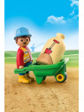 PLAYMOBIL 1.2.3 70409 OUVRIER AVEC BROUETTE