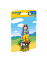 PLAYMOBIL 1.2.3 FEMME AVEC CHIEN 6977