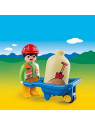 PLAYMOBIL 1.2.3. 6961 Ouvrier avec brouette