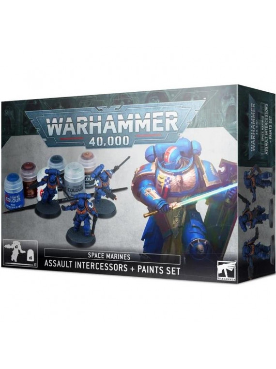 WARHAMMER 40K SPACE MARINES ASSAULT INTERCESSORS AVEC SET DE PEINTURE