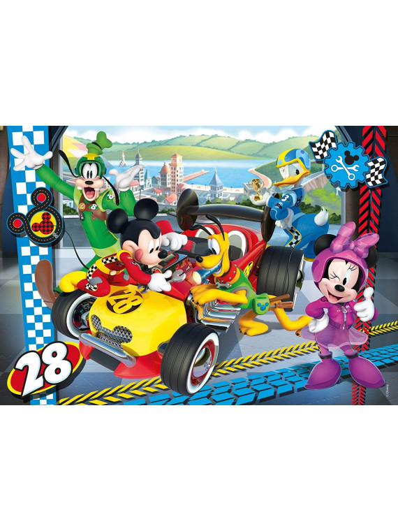 Clementoni puzzle Disney 08514 Supercolor Mickey and The Roadster Racers