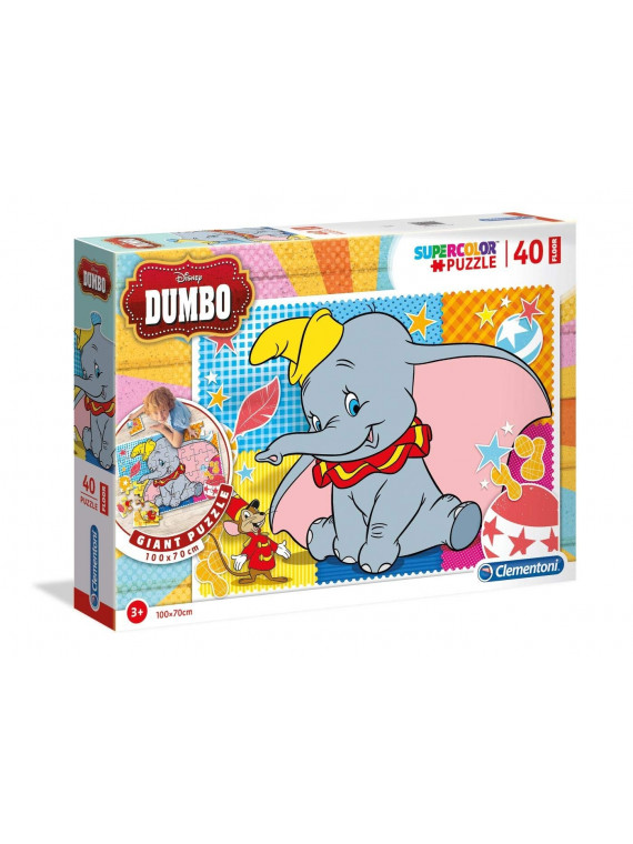 CLEMENTONI PUZZLE MAXI GEANT 100 x 70CM DISNEY DUMBO  40 PIECES 25461