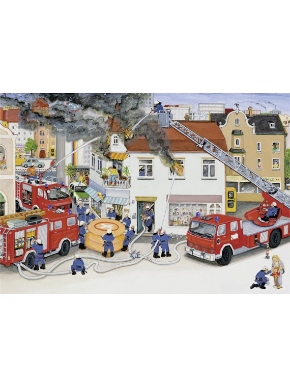 Ravensburger  088515  Puzzle  Chez Les Pompiers  2 x 24 Pièces