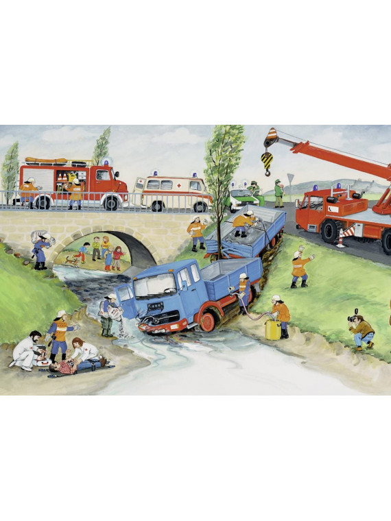 Ravensburger  088515  Puzzle  Chez Les Pompiers  2 x 24 Pièces