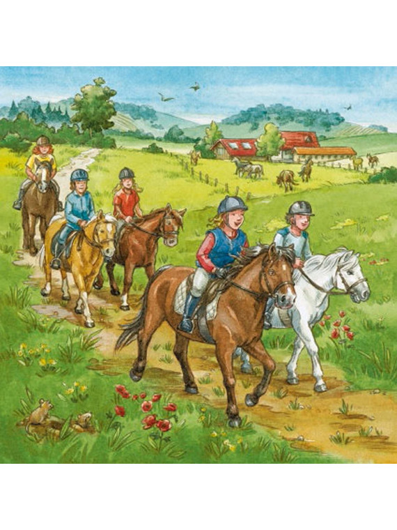 Ravensburger  092376 Puzzle  Mon Cheval Ferme  3 x 49 Pièces