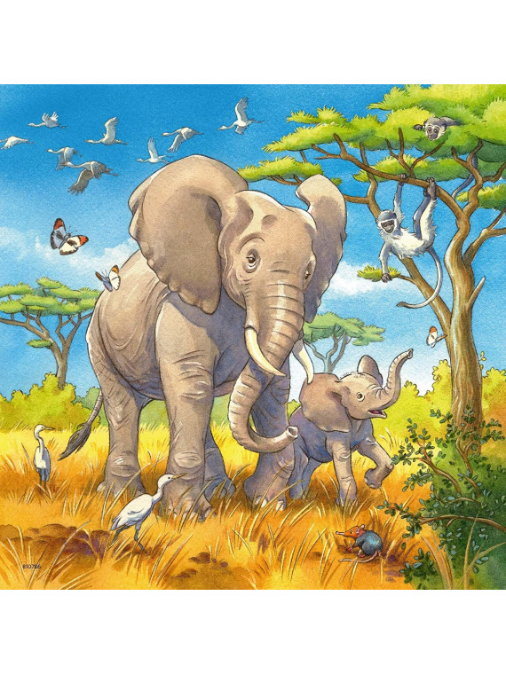 Ravensburger 09265  Puzzle Classique  Animaux Sauvages du Zoo / Domestiques