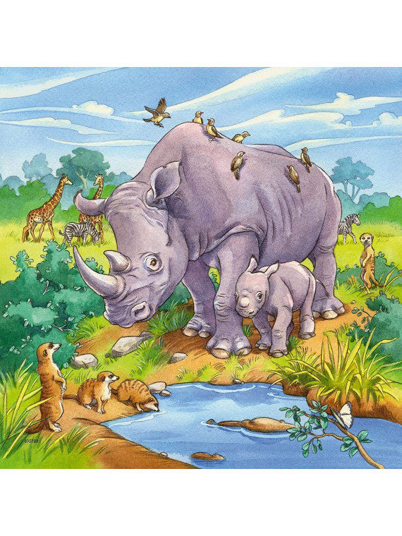 Ravensburger 09265  Puzzle Classique  Animaux Sauvages du Zoo / Domestiques