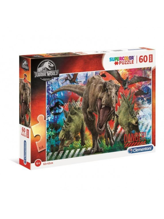 Puzzle Clémentoni SuperColor 60 pièces Maxi dinosaures Jurassic World