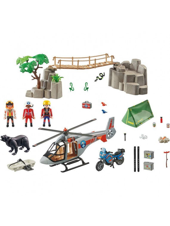 PLAYMOBIL 70663 RESCUE ACTION CANYON HELICOPTERE DE SECOURS