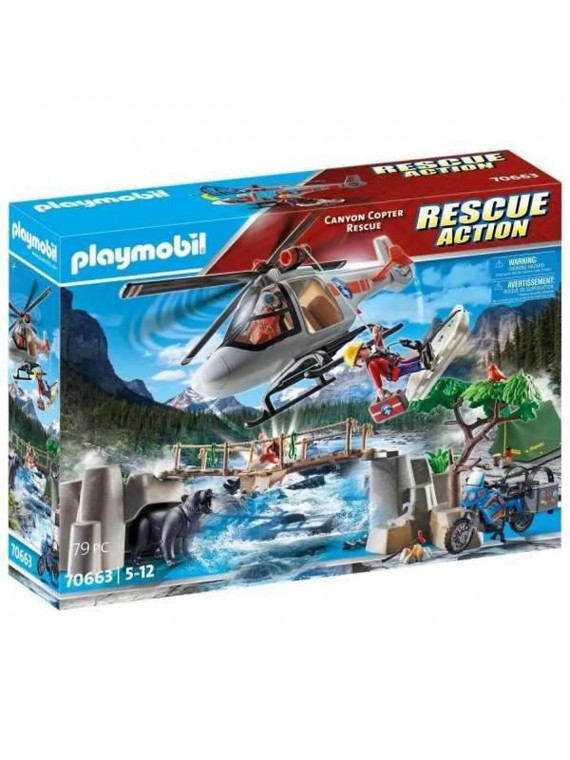 PLAYMOBIL 70663 RESCUE ACTION CANYON HELICOPTERE DE SECOURS