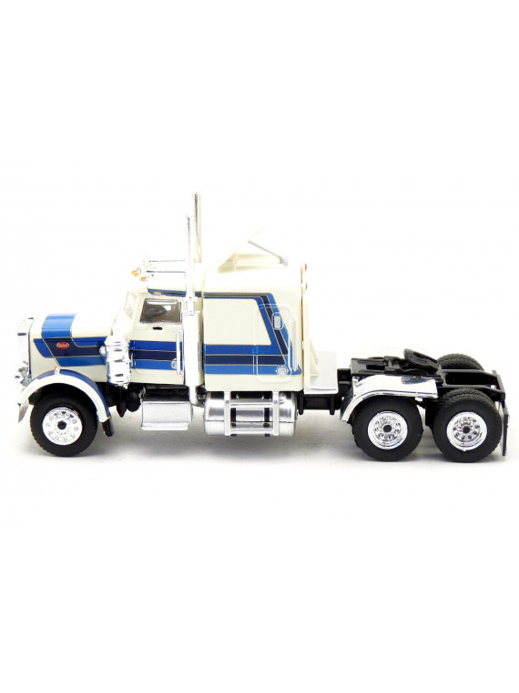 BREKINA 85714 Peterbilt 359 Blanc Métallisé , Bleu, 1973, 1:87 H0