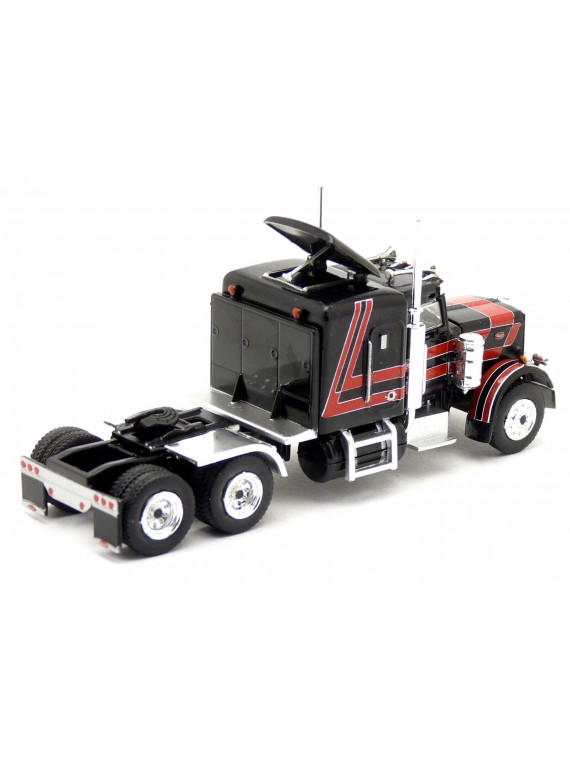 BREKINA 85713 Peterbilt 359 Noir Métallisée , Rouge, 1973, 1:87 H0