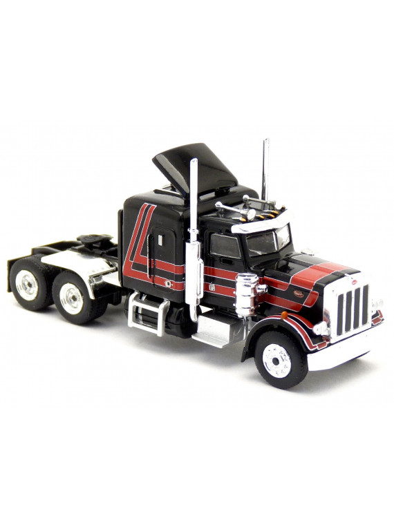 BREKINA 85713 Peterbilt 359 Noir Métallisée , Rouge, 1973, 1:87 H0