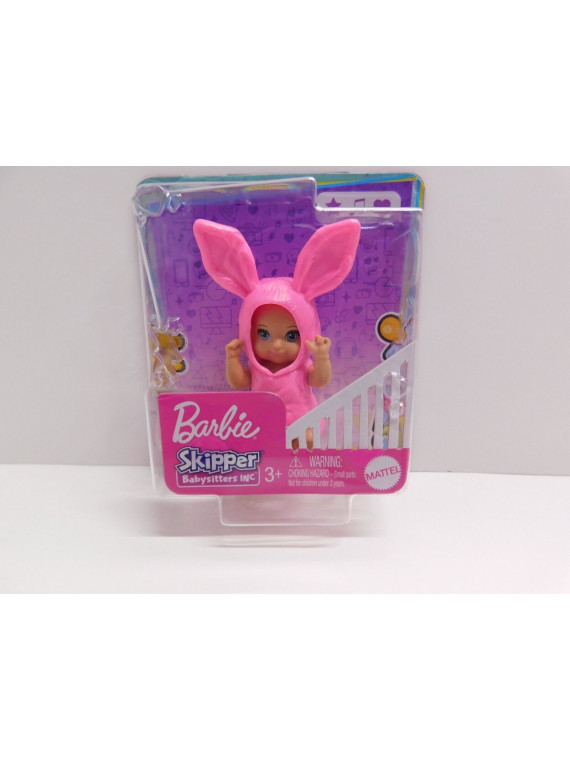 Barbie Skipper Babysitters Inc GPR02 Mini Poupée Bébé en Costume lapin rose GRP02