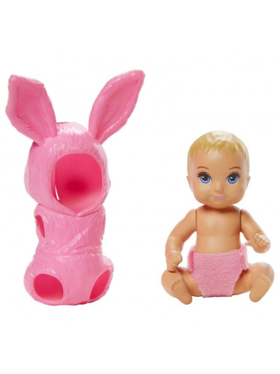 Barbie Skipper Babysitters Inc GPR02 Mini Poupée Bébé en Costume lapin rose GRP02