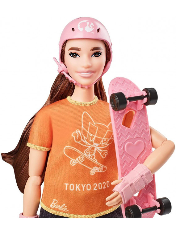 BARBIE Jeux Olympiques Tokyo 2020 Championne de Skateboard GJL78