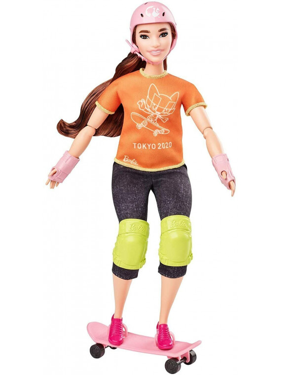 BARBIE Jeux Olympiques Tokyo 2020 Championne de Skateboard GJL78