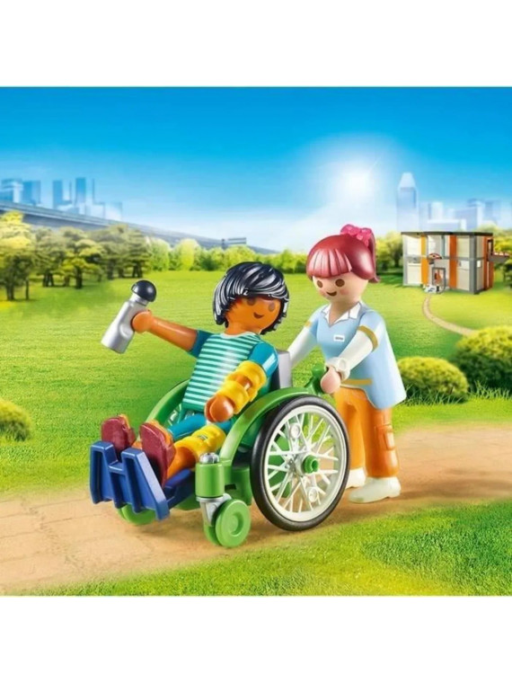 PLAYMOBIL  70193 City Life L'Hôpital  Patient en fauteuil roulant