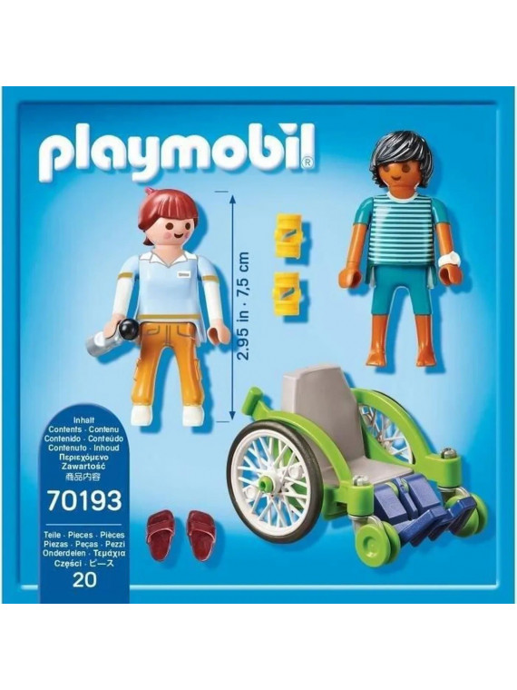 PLAYMOBIL  70193 City Life L'Hôpital  Patient en fauteuil roulant