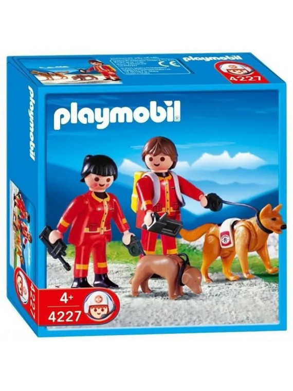 PLAYMOBIL 4227 SECOURISTES AVEC CHIENS DE SAUVETAGE