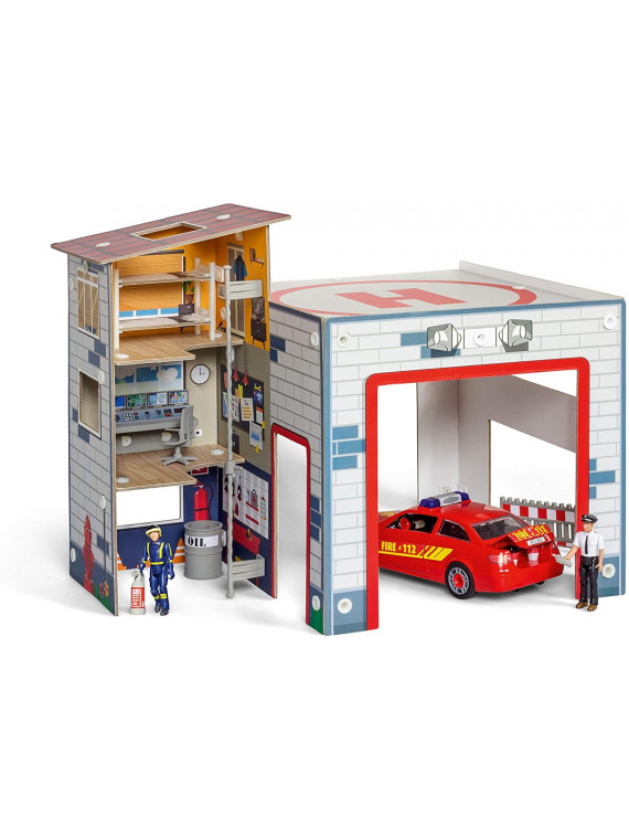 REVELL 00850 MAQUETTE JUNIOR KIT CASERNE DES POMPIERS A CONSTRUIRE 1/20