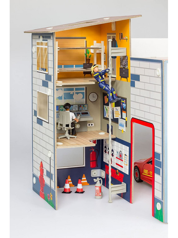 REVELL 00850 MAQUETTE JUNIOR KIT CASERNE DES POMPIERS A CONSTRUIRE 1/20