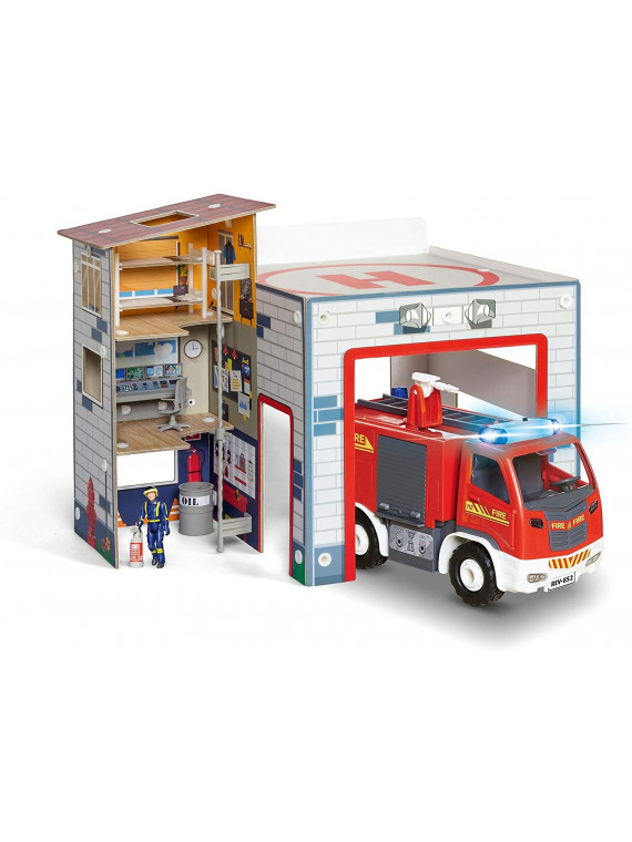 Revell 00852 Junior Kit Caserne Pompier à construire rouge