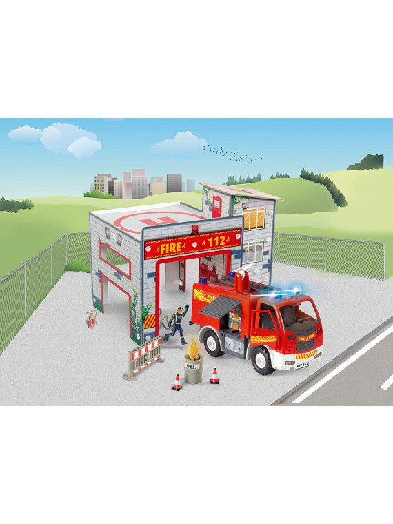 Revell 00852 Junior Kit Caserne Pompier à construire rouge