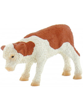 BULLYLAND FIGURINE VEAU FIDOLIN BRUN BLANC 62710