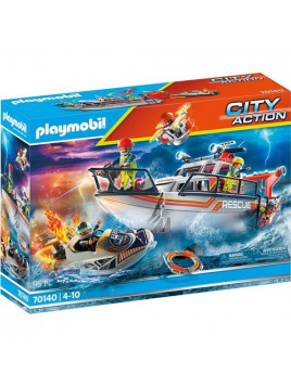 PLAYMOBIL 70140 City Action Bateau général des...