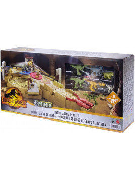 Mattel Jurassic World Mini Battle Arena Playset...