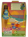 BARBIE set de beachvolley Loves The Ocean rose/bleu 4-pièces sans poupée GYG18