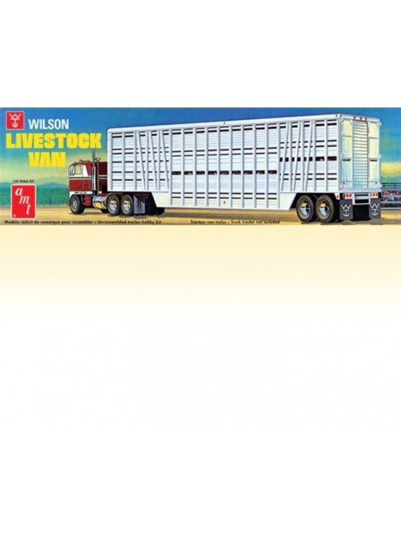 AMT REMORQUE LIVESTOCK VAN WILSON 1106/06 ECHELLE : 1/25  A ASSEMBLER