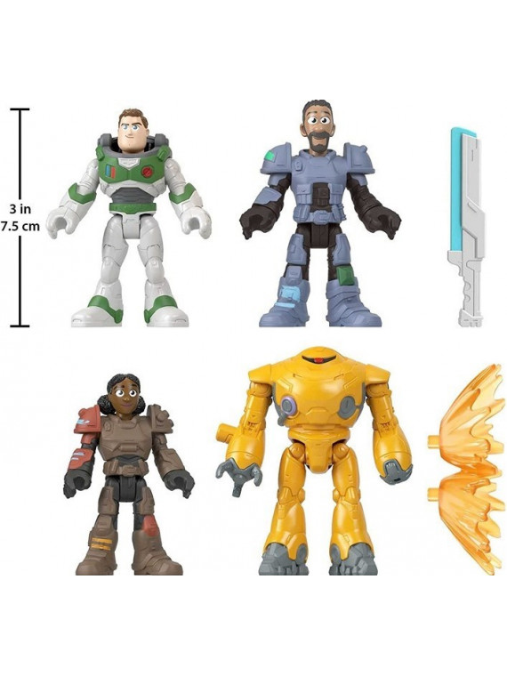 Disney Lightyear imaginext 4 figurines articulées Buzz l’Éclair HGT27