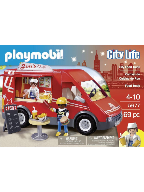 PLAYMOBIL 5677 City action Camion food truck restauration