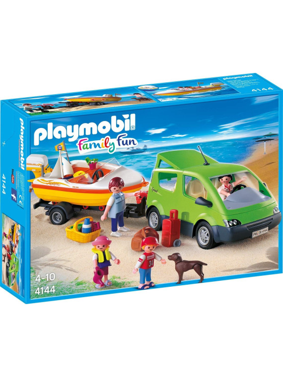 Playmobil 4144 Family fun Voiture familiale avec remorque porte-bateaux