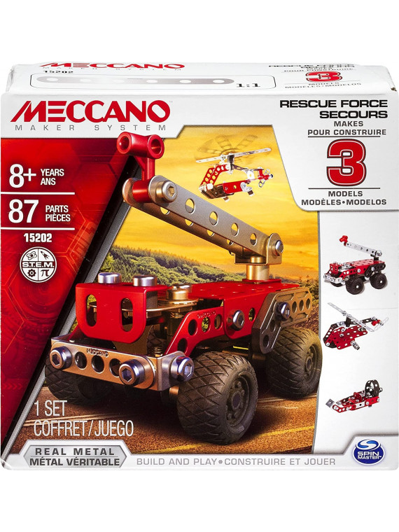 Meccano 15202  Jeu de Construction  Secours 3 Modèles 3en1