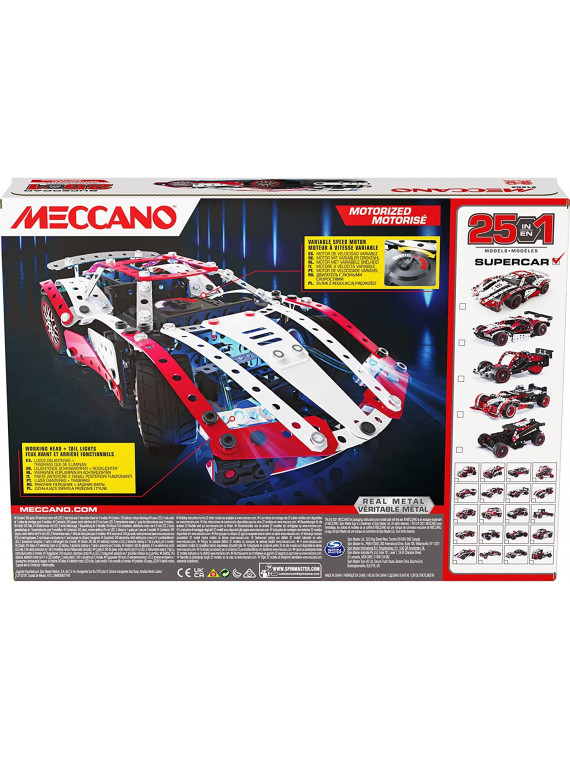 MECCANO véhicule Supercar 25 modèles à construire  21202 niveau 3