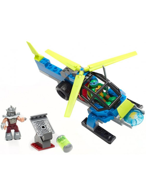 MEGABLOKS TORTUES NINJA HELICOPTERE SHREDDER ET LEO DMX11