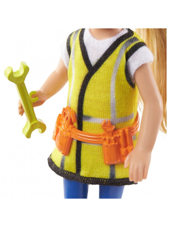 Barbie Chelsea Constructrice avec tenue à thème carrière construction et accessoires GTN87